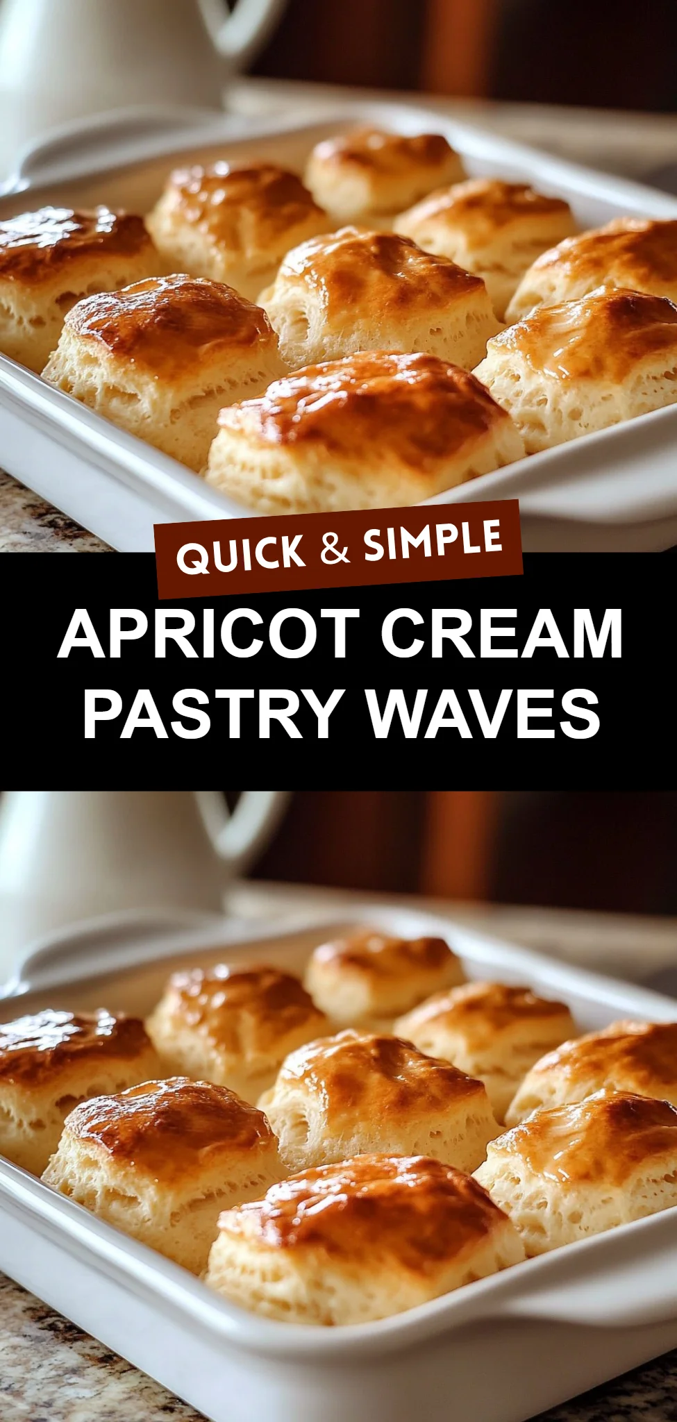 Apricot Cream Pastry Waves