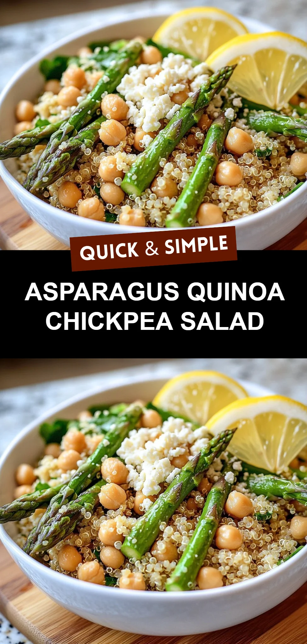 Asparagus Quinoa Chickpea Salad