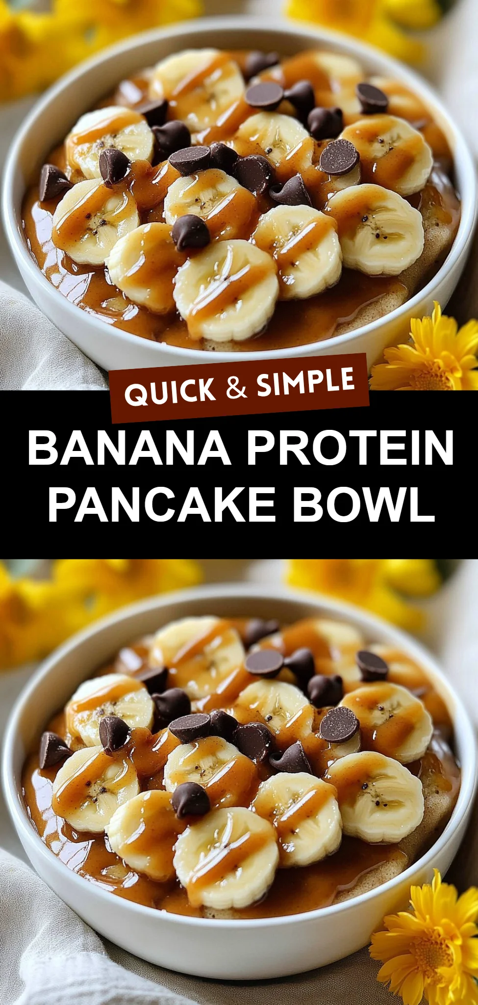 Banana Protein Pancake Bowl