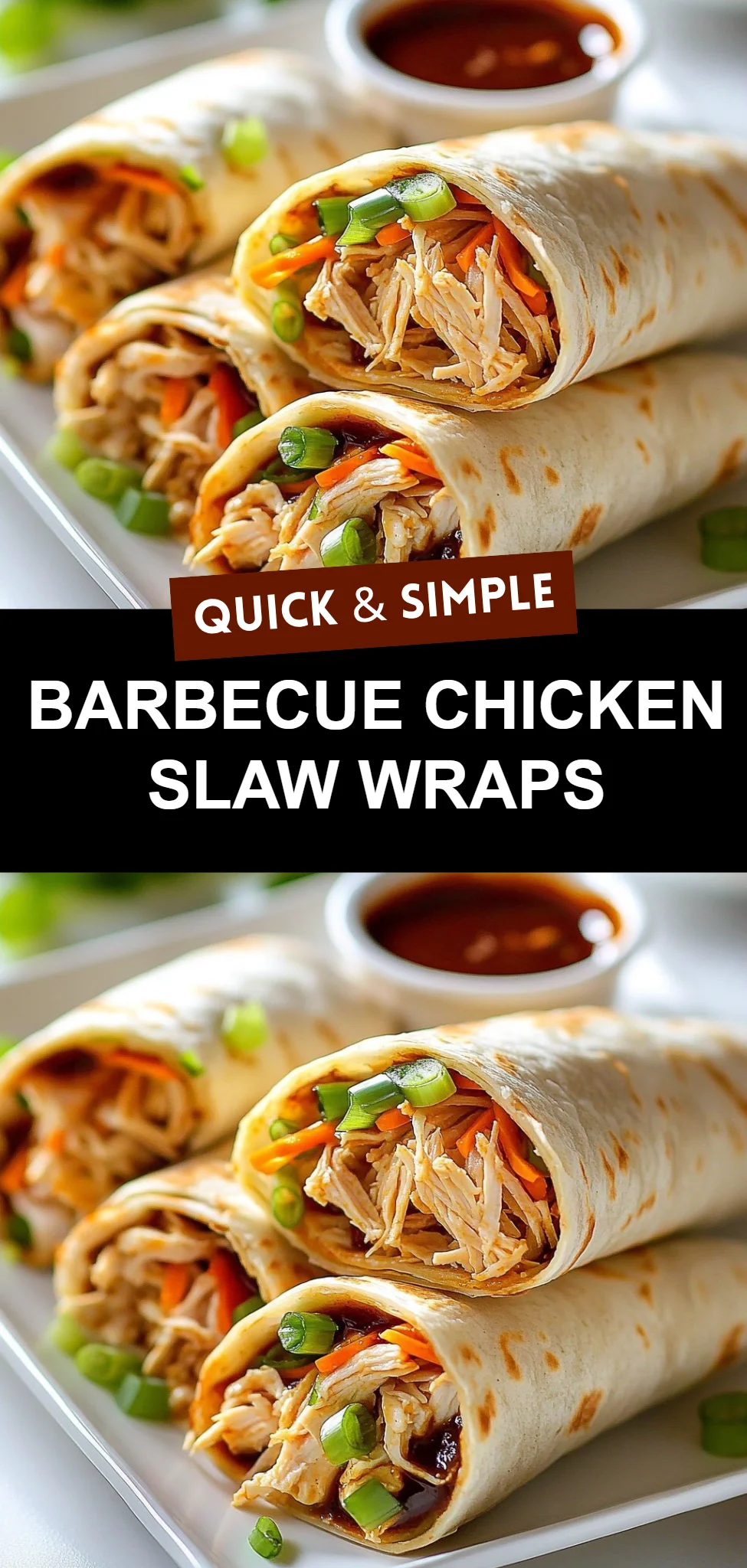 Barbecue Chicken Slaw Wraps