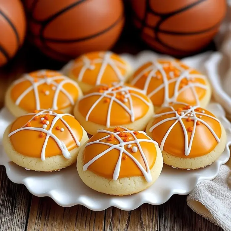 Delicious basketball cookies decorated for game day celebrations