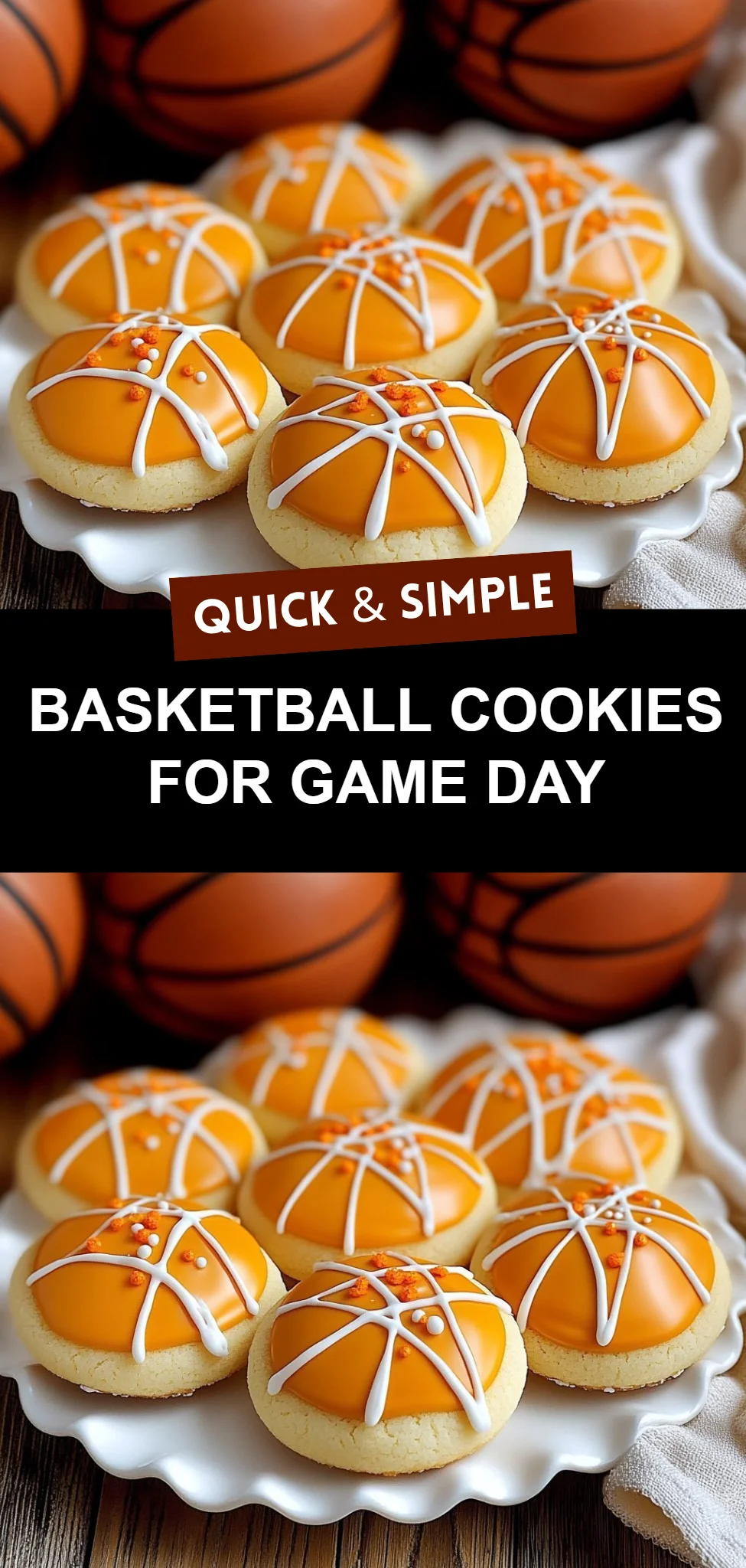 Basketball Cookies for Game Day