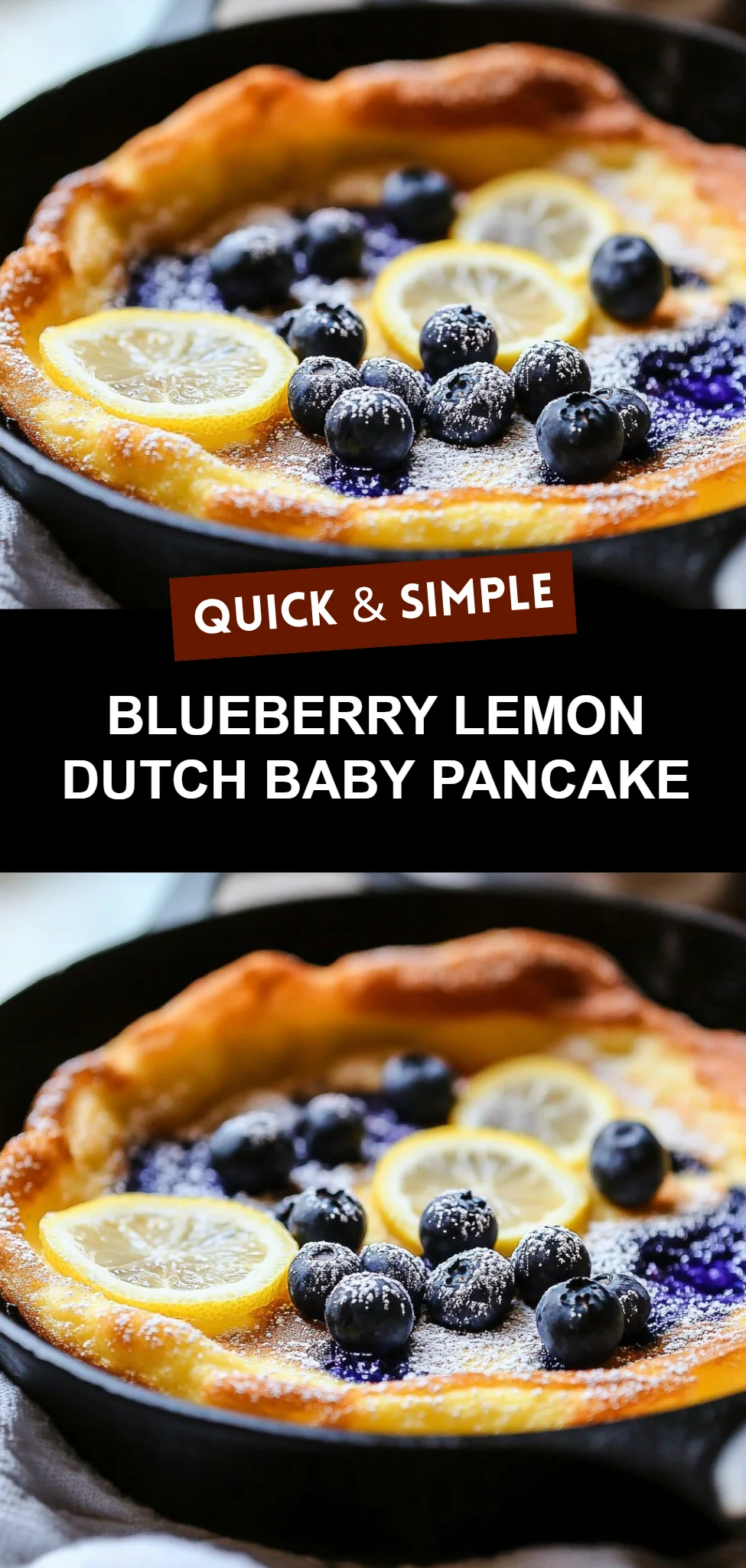 Blueberry Lemon Dutch Baby Pancake