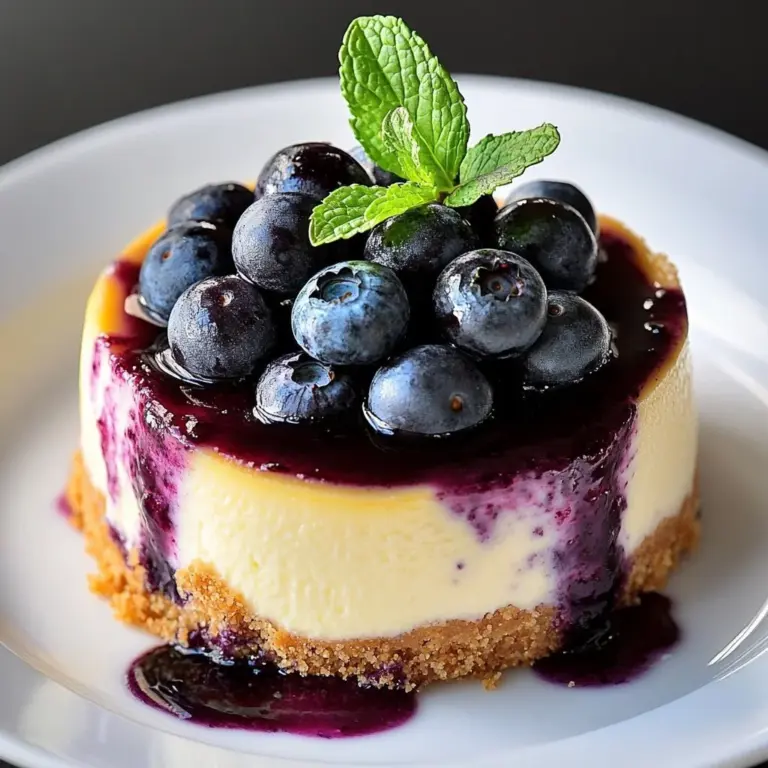Bright Lemon Blueberry Swirl Cheesecake topped with fresh blueberries and lemon zest