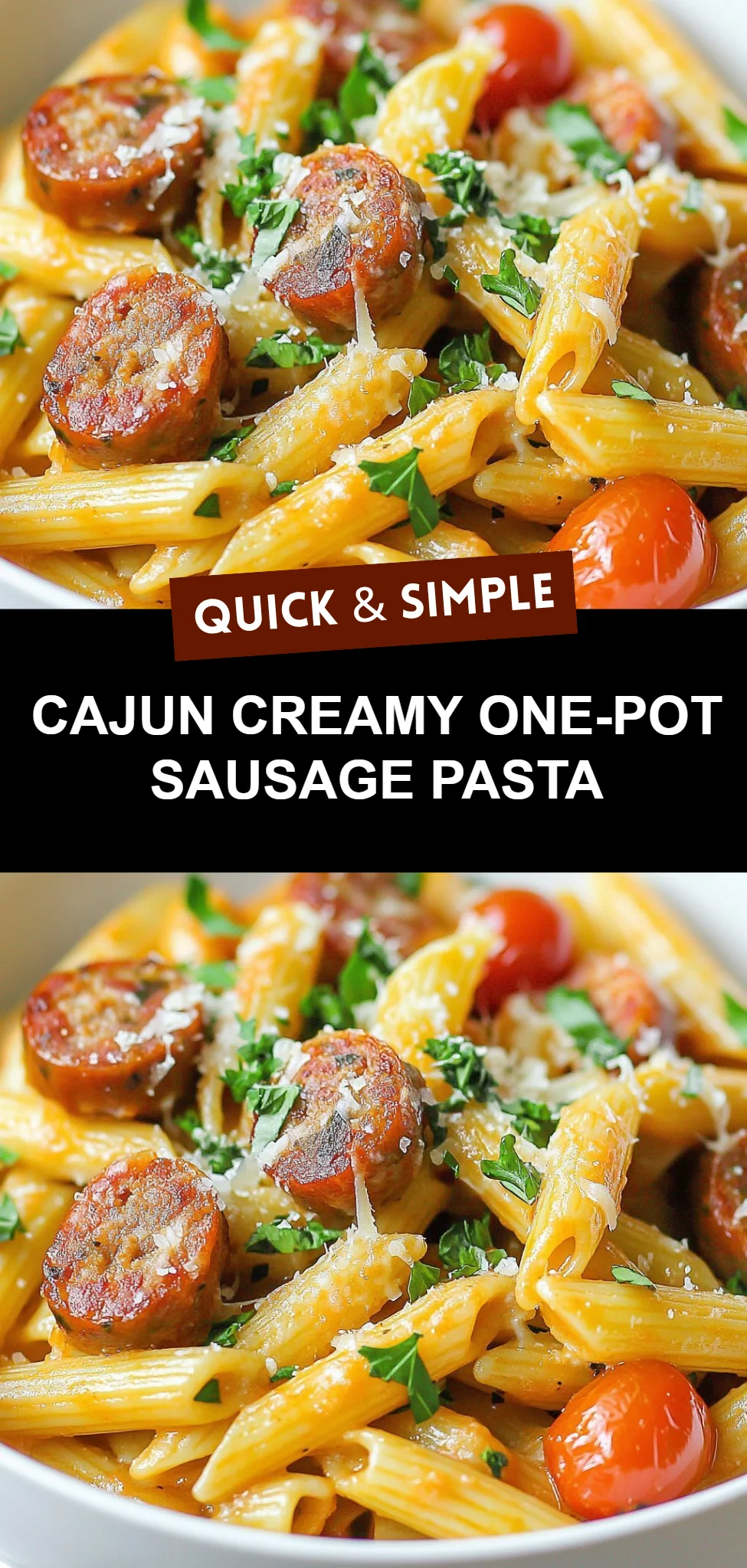 Cajun Creamy One-Pot Sausage Pasta