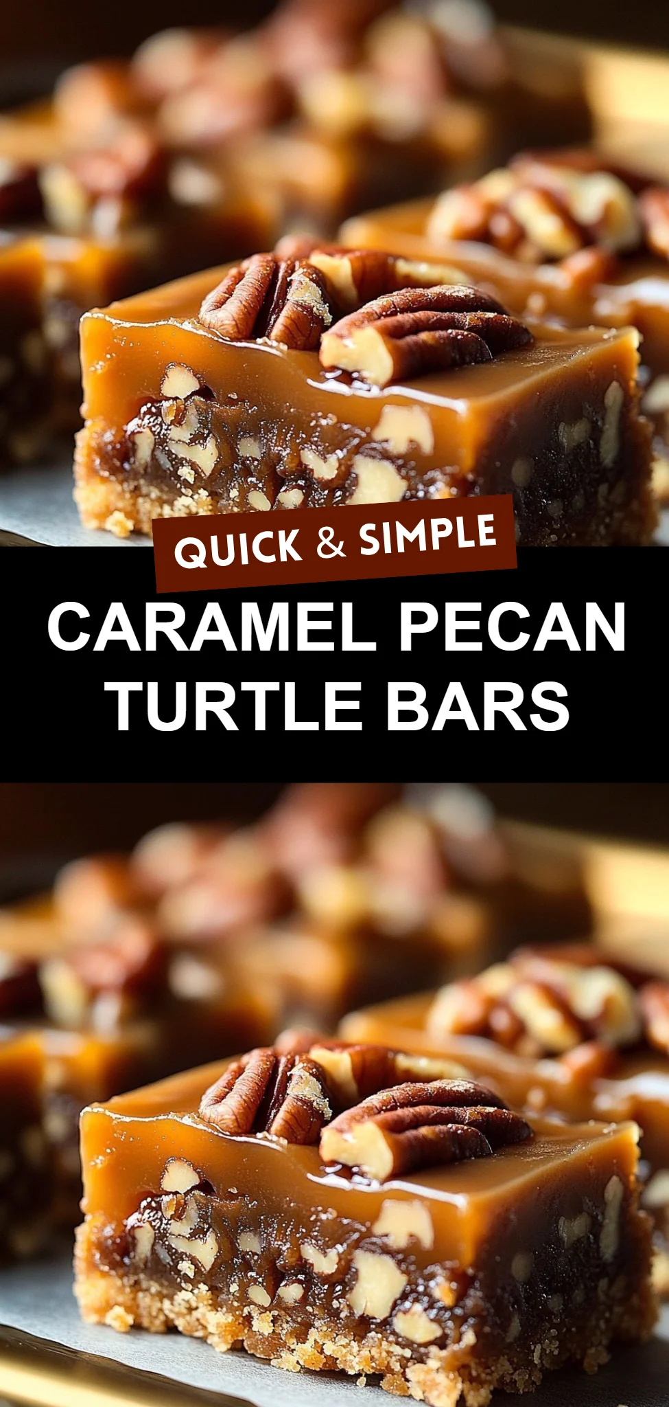 Caramel Pecan Turtle Bars