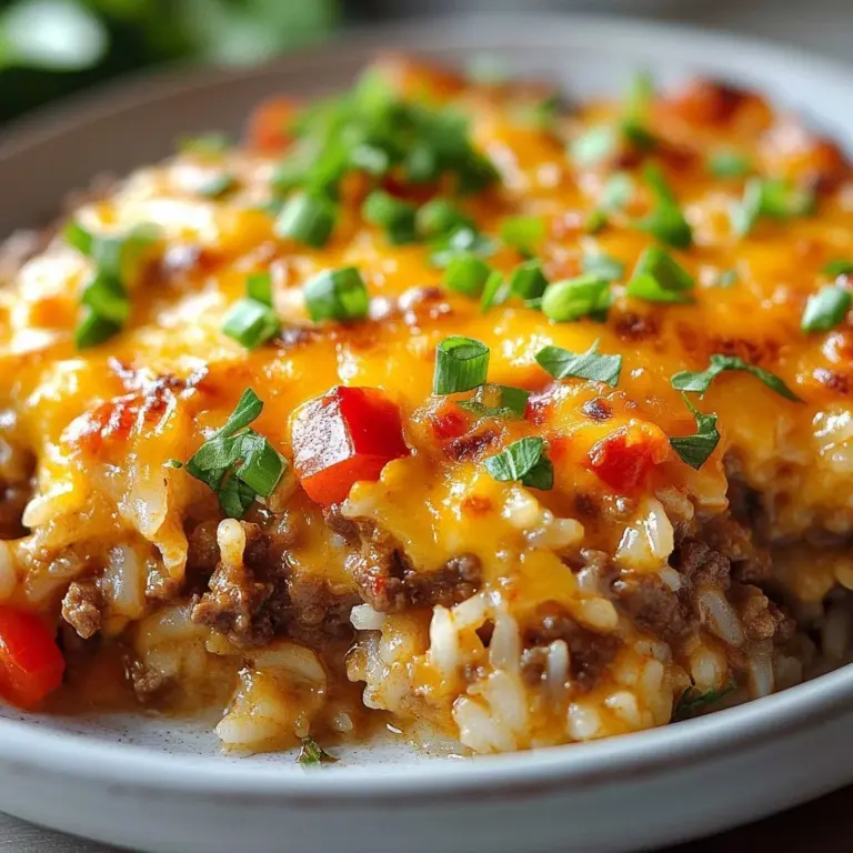 Casserole dish featuring vibrant stuffed peppers baked to perfection