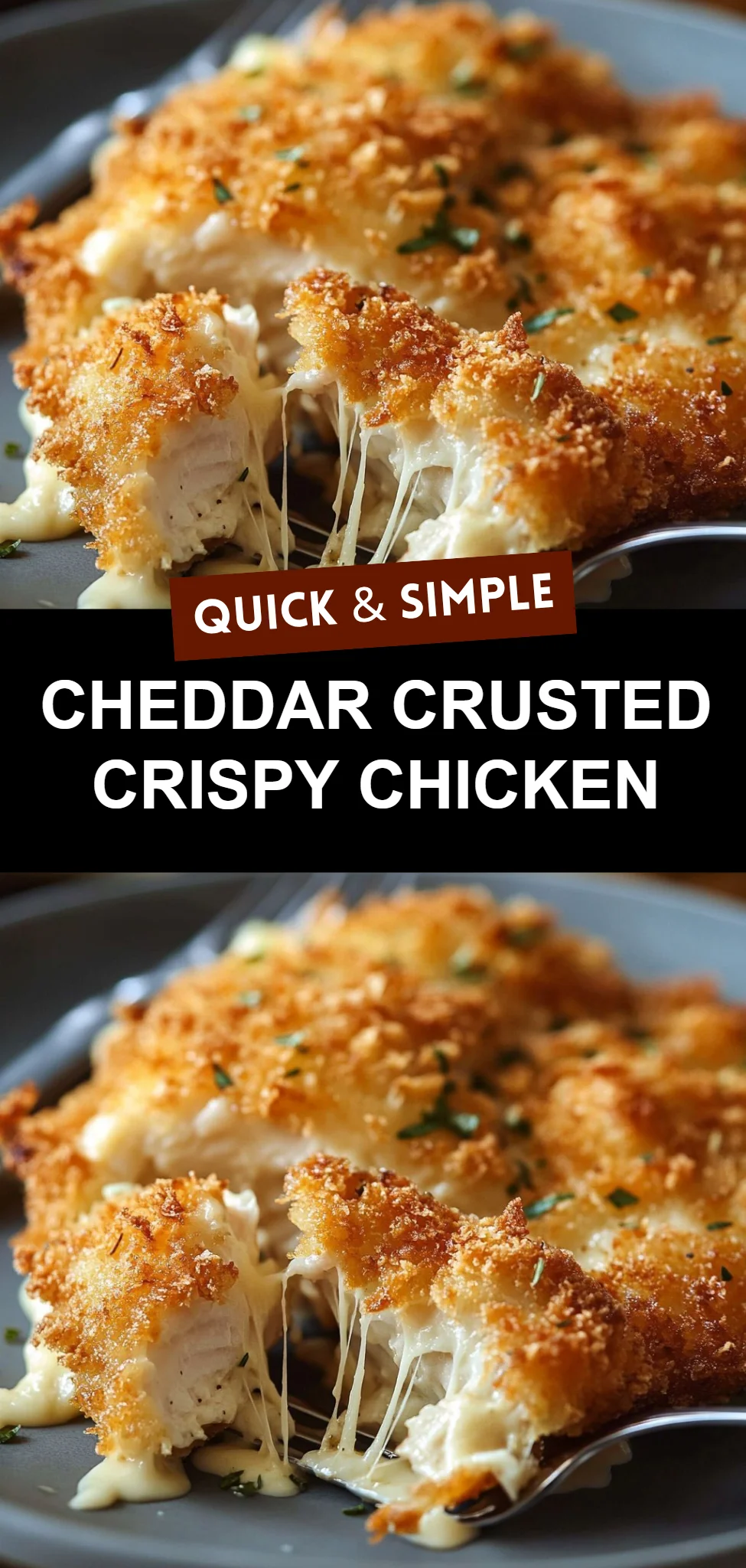 Cheddar Crusted Crispy Chicken