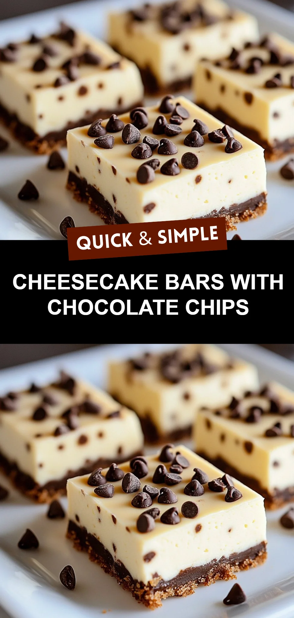 Cheesecake Bars with Chocolate Chips