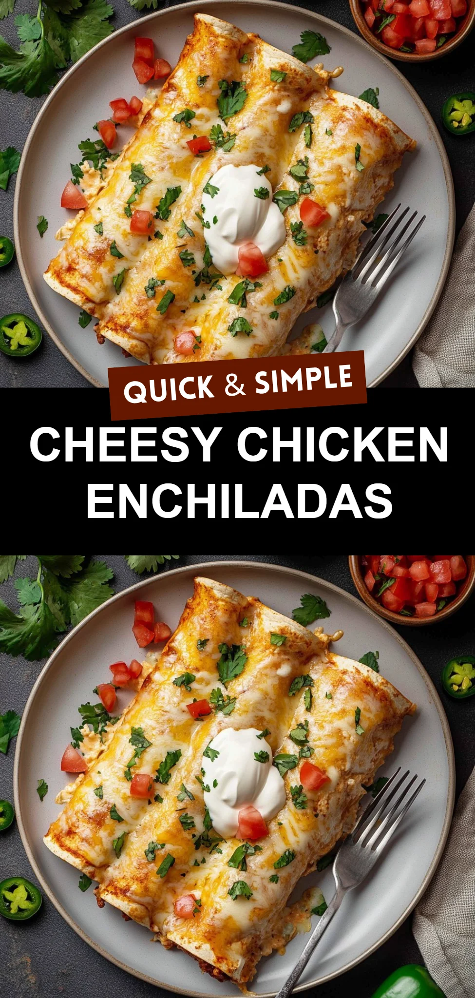 Cheesy Chicken Enchiladas