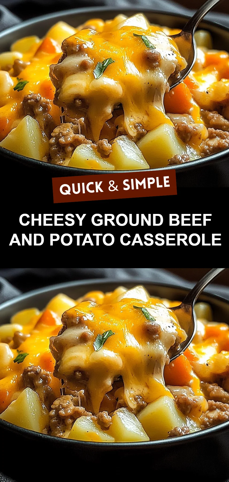 Cheesy Ground Beef and Potato Casserole