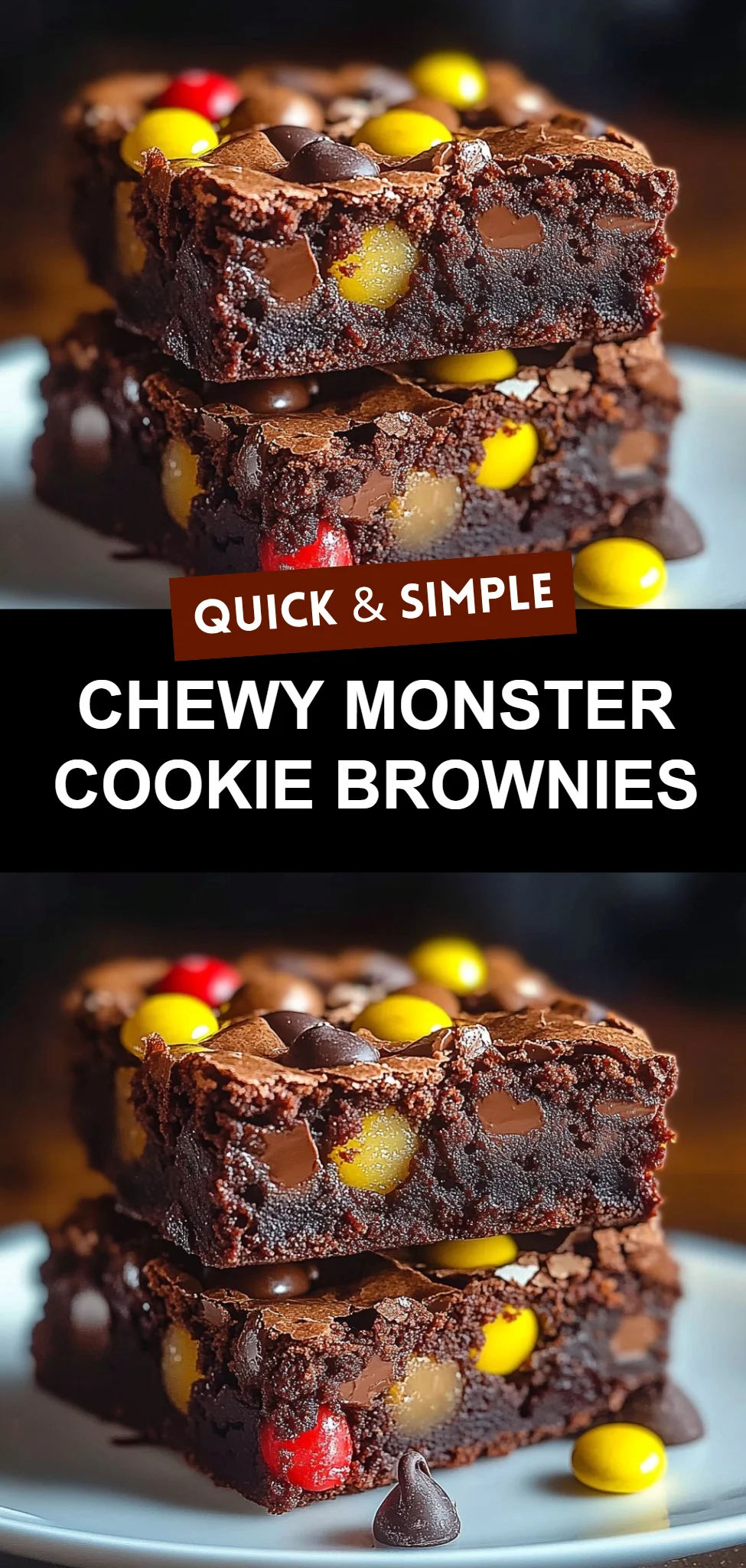 Chewy Monster Cookie Brownies