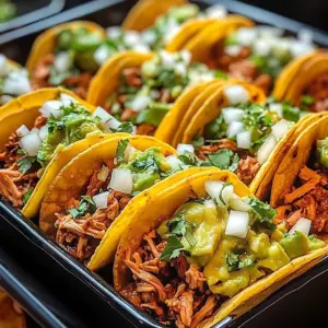 Delicious chipotle-spiced beef tacos served on a plate with fresh toppings