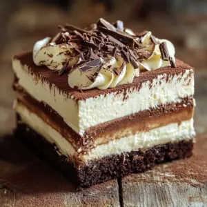 Delicious Chocolate Three Milk Cake topped with whipped cream and chocolate shavings.