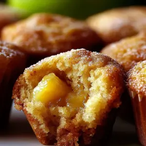 Freshly baked Cinnamon Apple Muffins with a golden brown top and sprinkled cinnamon