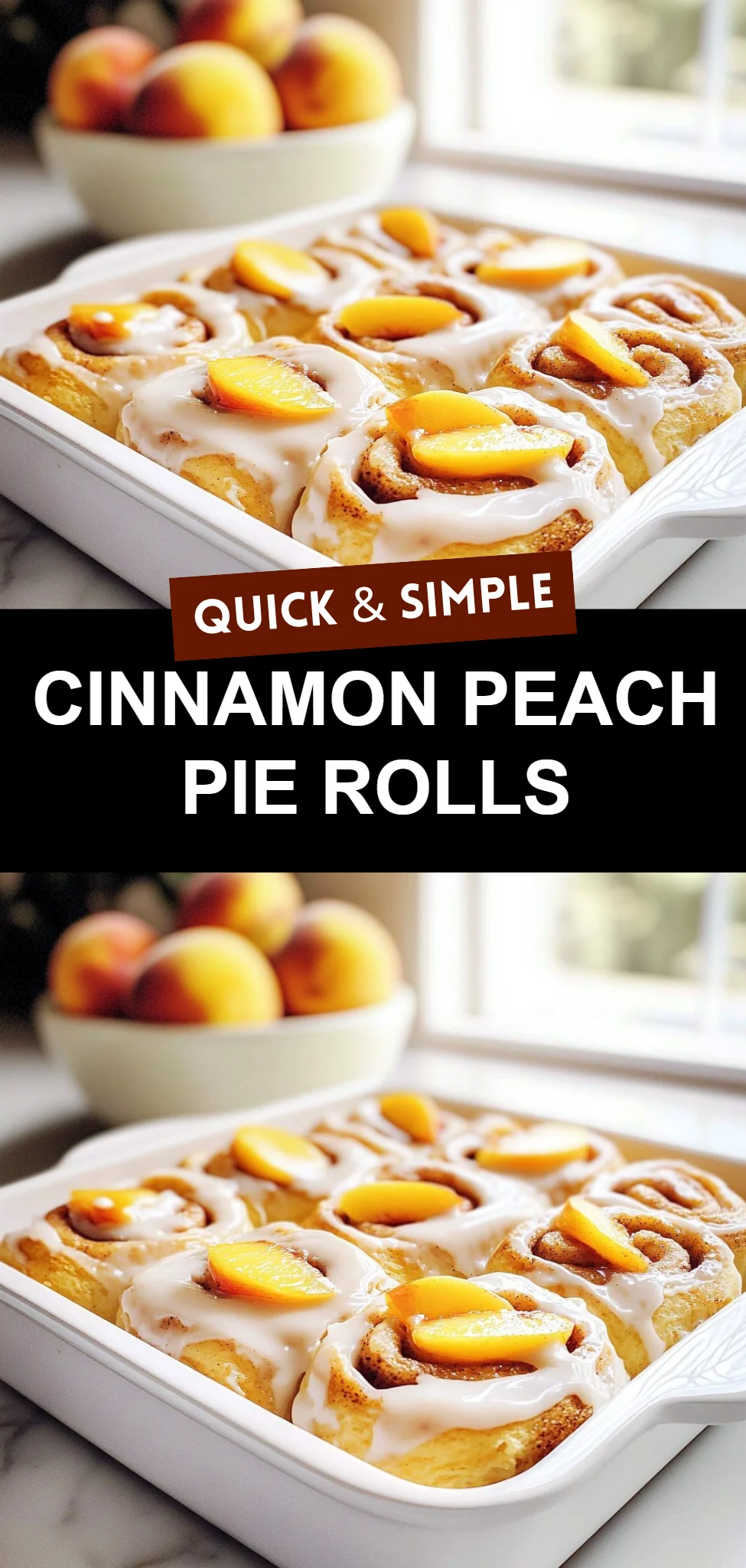 Cinnamon Peach Pie Rolls