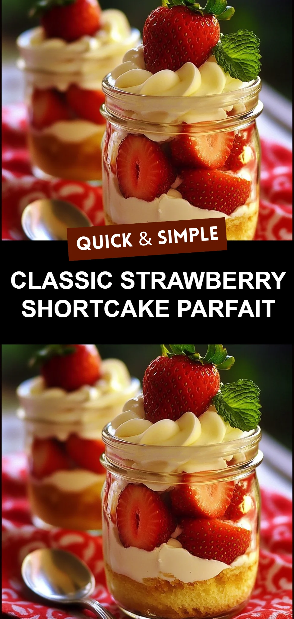 Classic Strawberry Shortcake Parfait