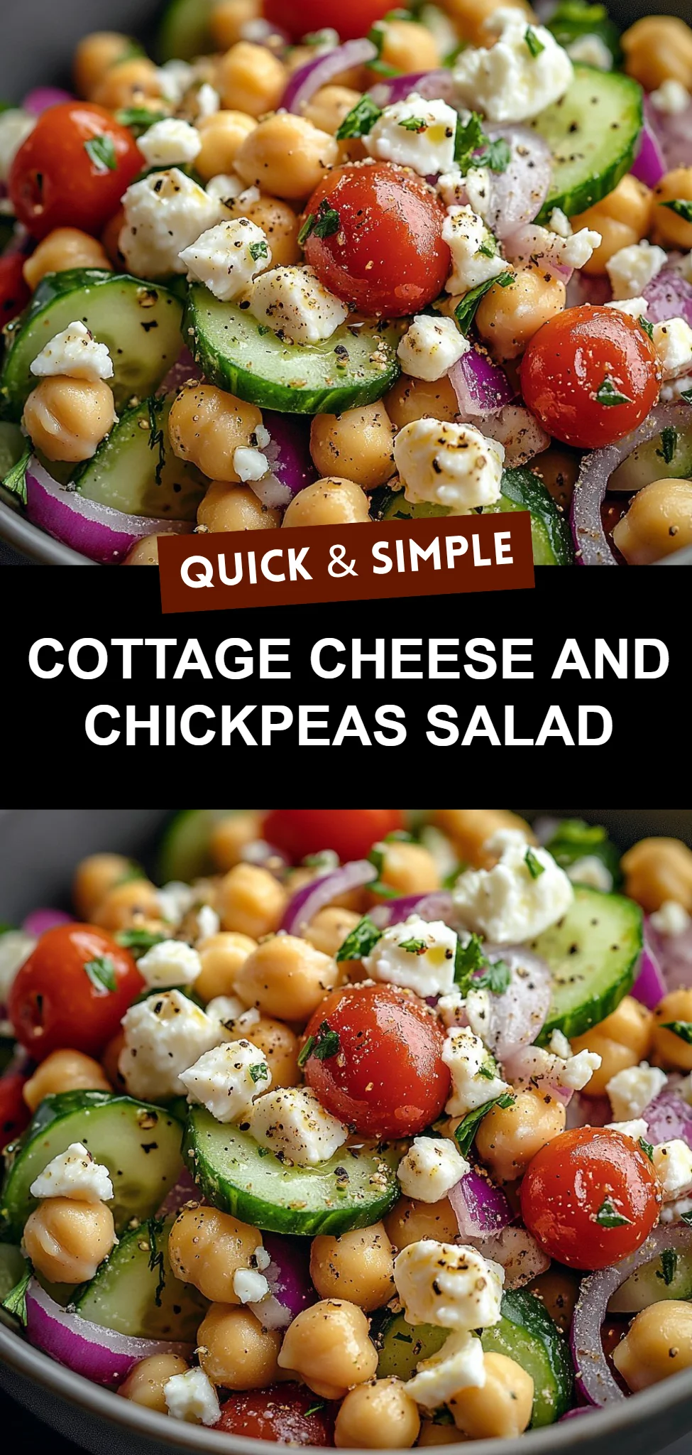 Cottage Cheese and Chickpeas Salad