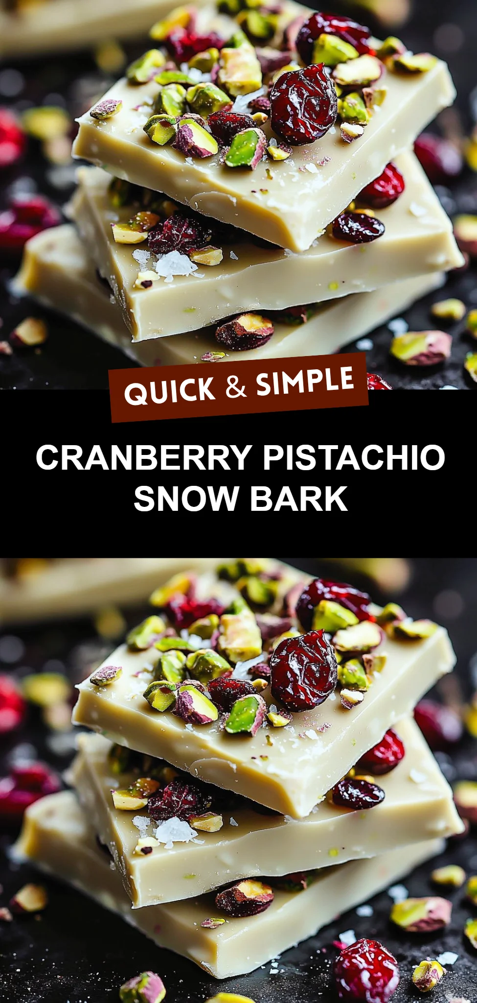 Cranberry Pistachio Snow Bark