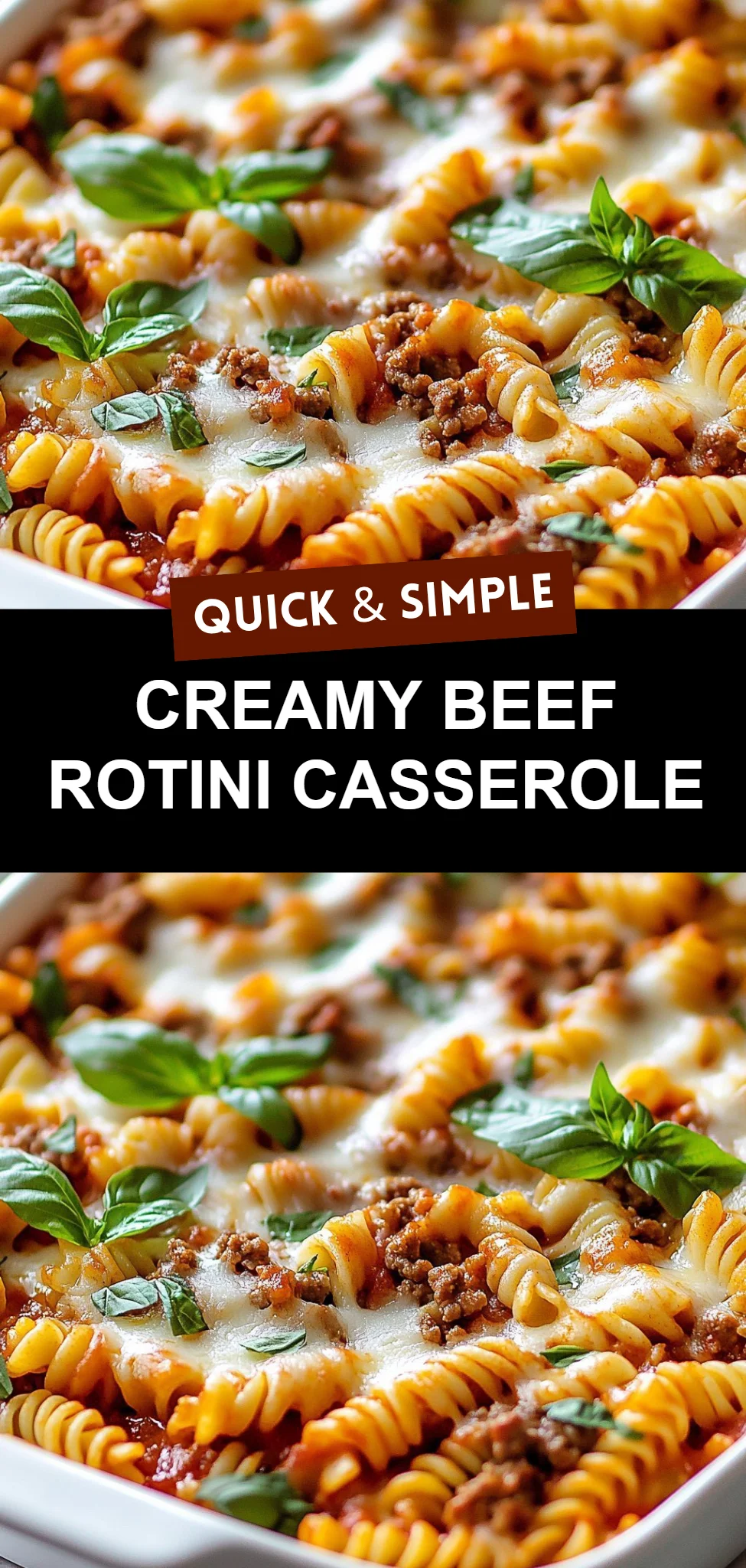 Creamy Beef Rotini Casserole