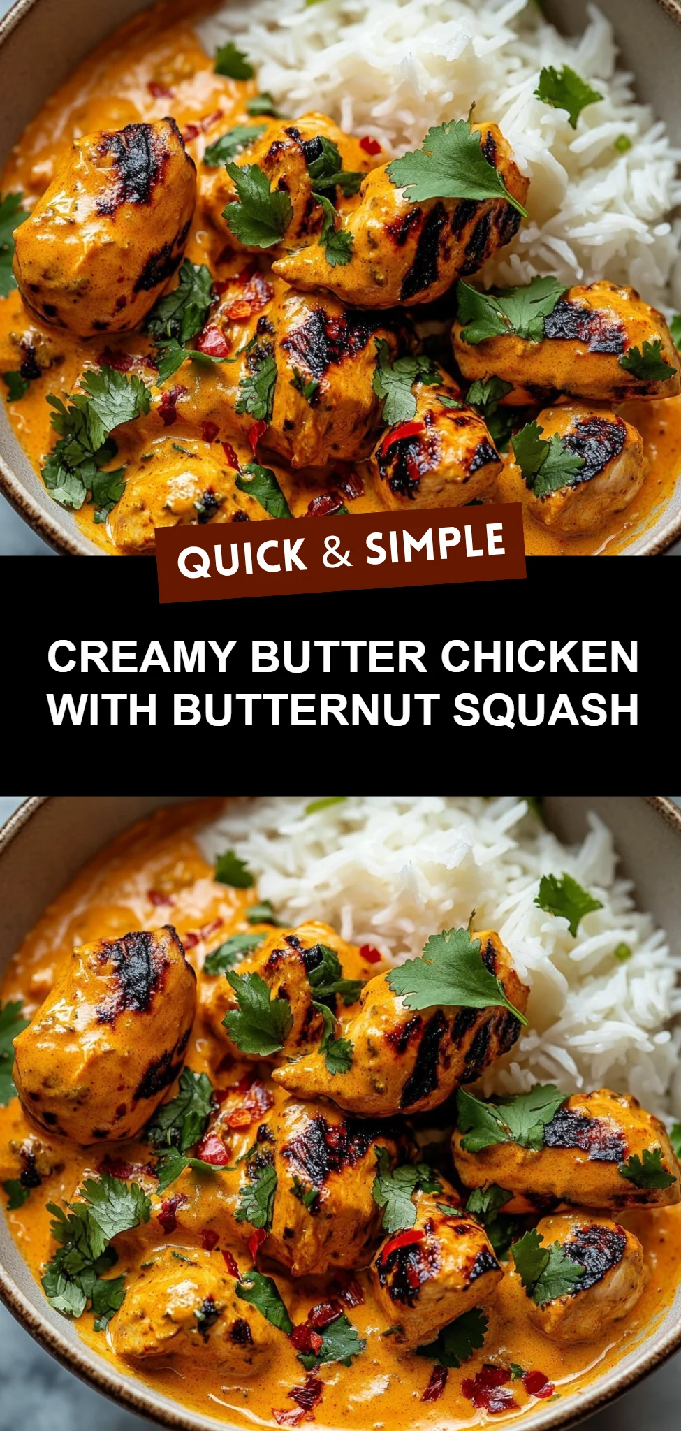 Creamy Butter Chicken with Butternut Squash