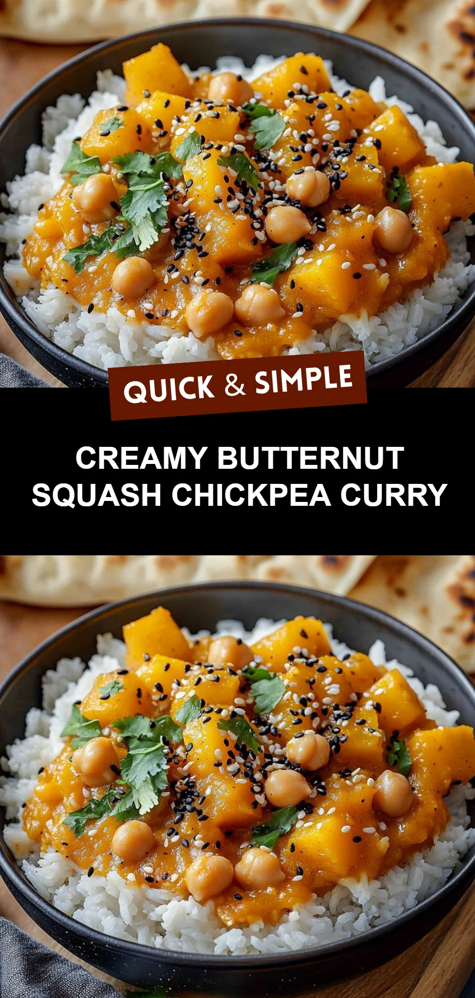 Creamy Butternut Squash Chickpea Curry