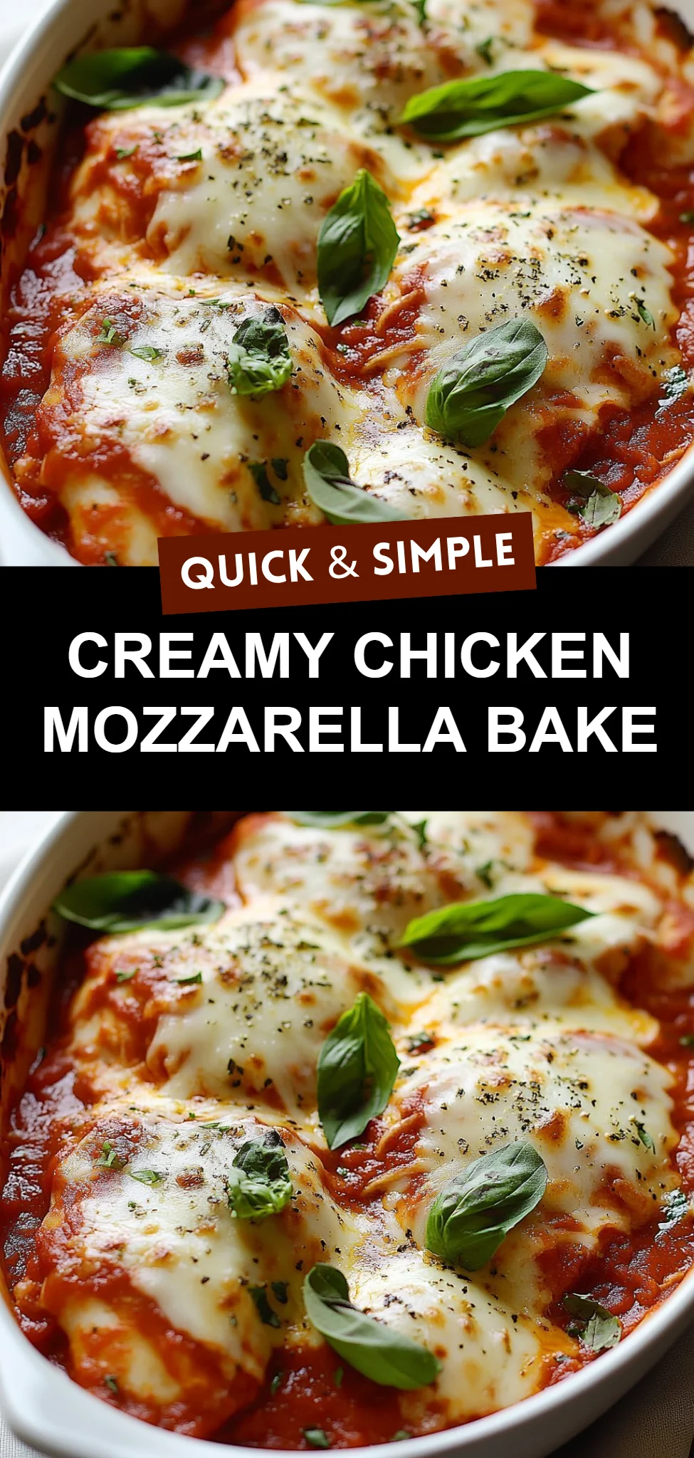 Creamy Chicken Mozzarella Bake