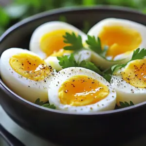 Creamy cottage cheese egg salad served in a bowl with herbs