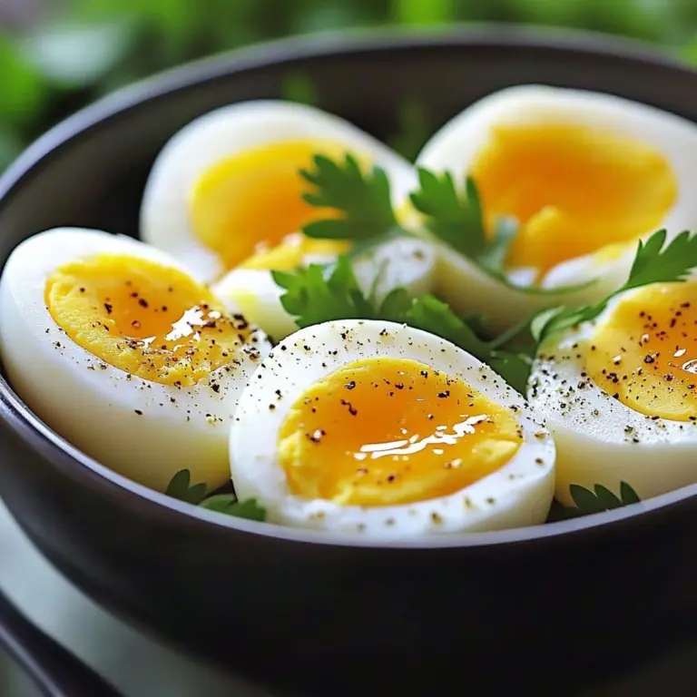 Creamy cottage cheese egg salad served in a bowl with herbs