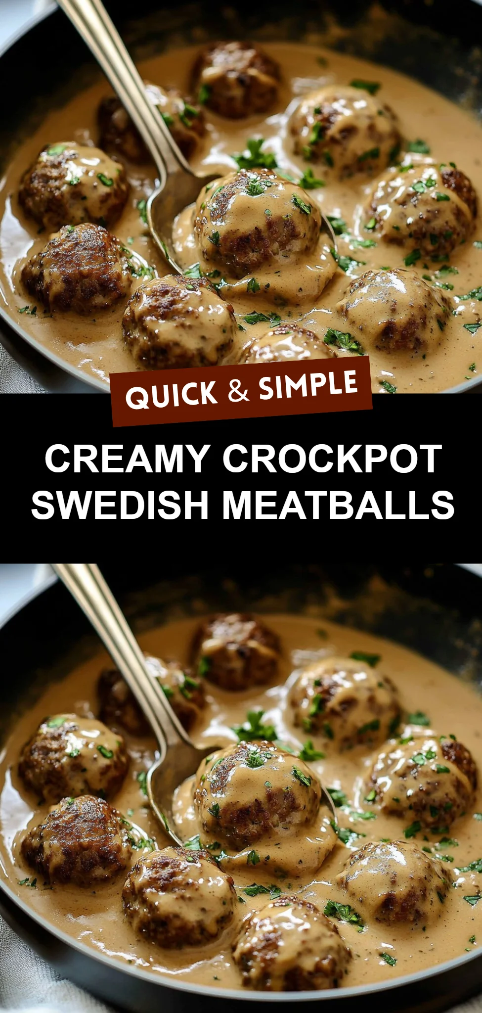 Creamy Crockpot Swedish Meatballs