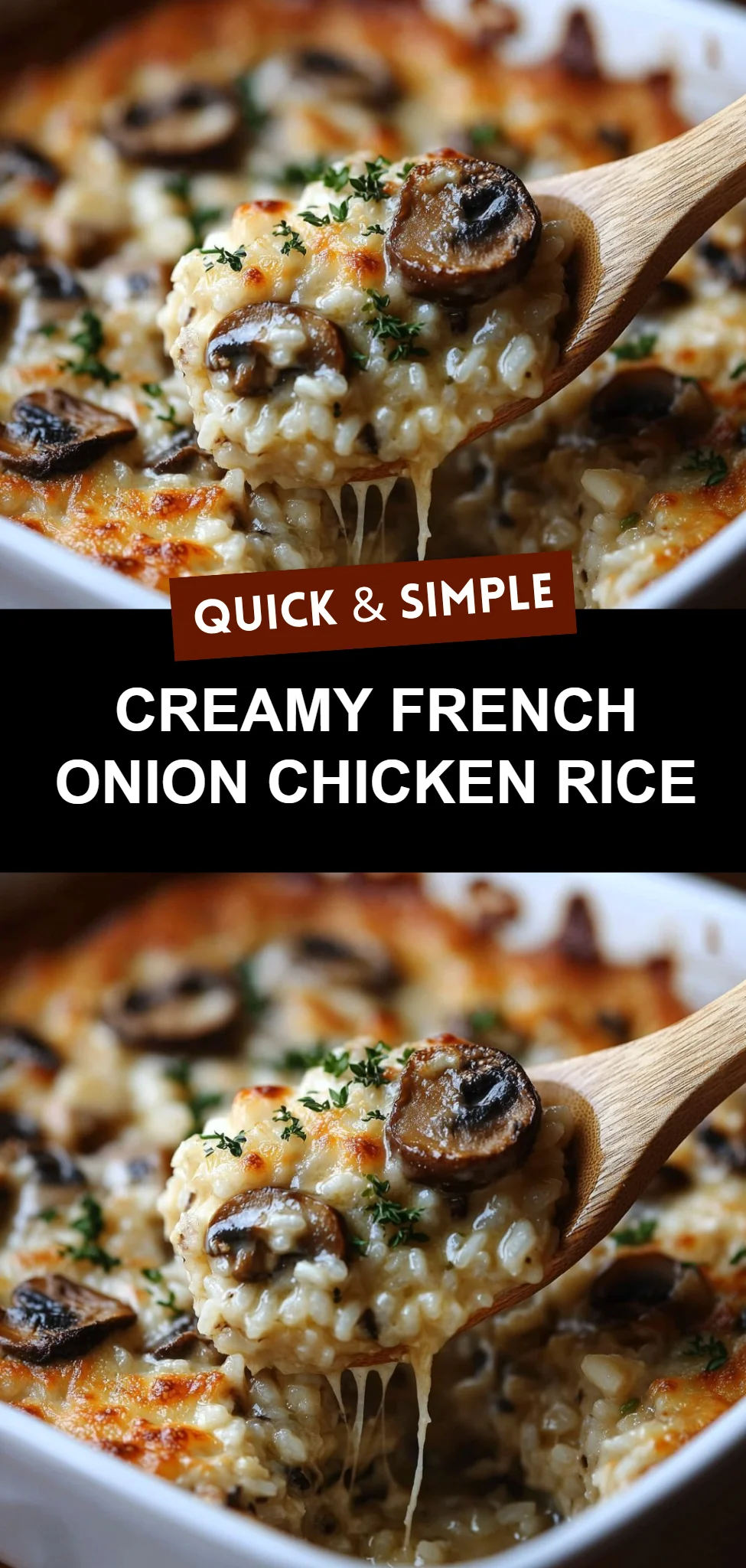 Creamy French Onion Chicken Rice