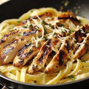 Creamy Garlic Parmesan Chicken Pasta dish served in a bowl