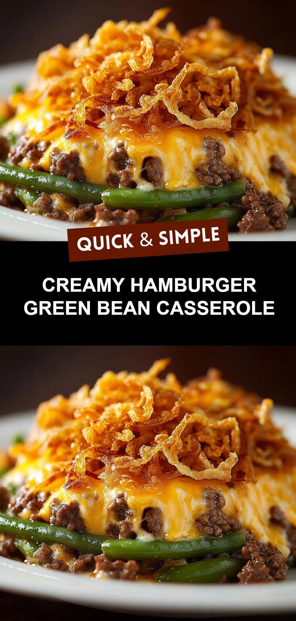 Creamy Hamburger Green Bean Casserole
