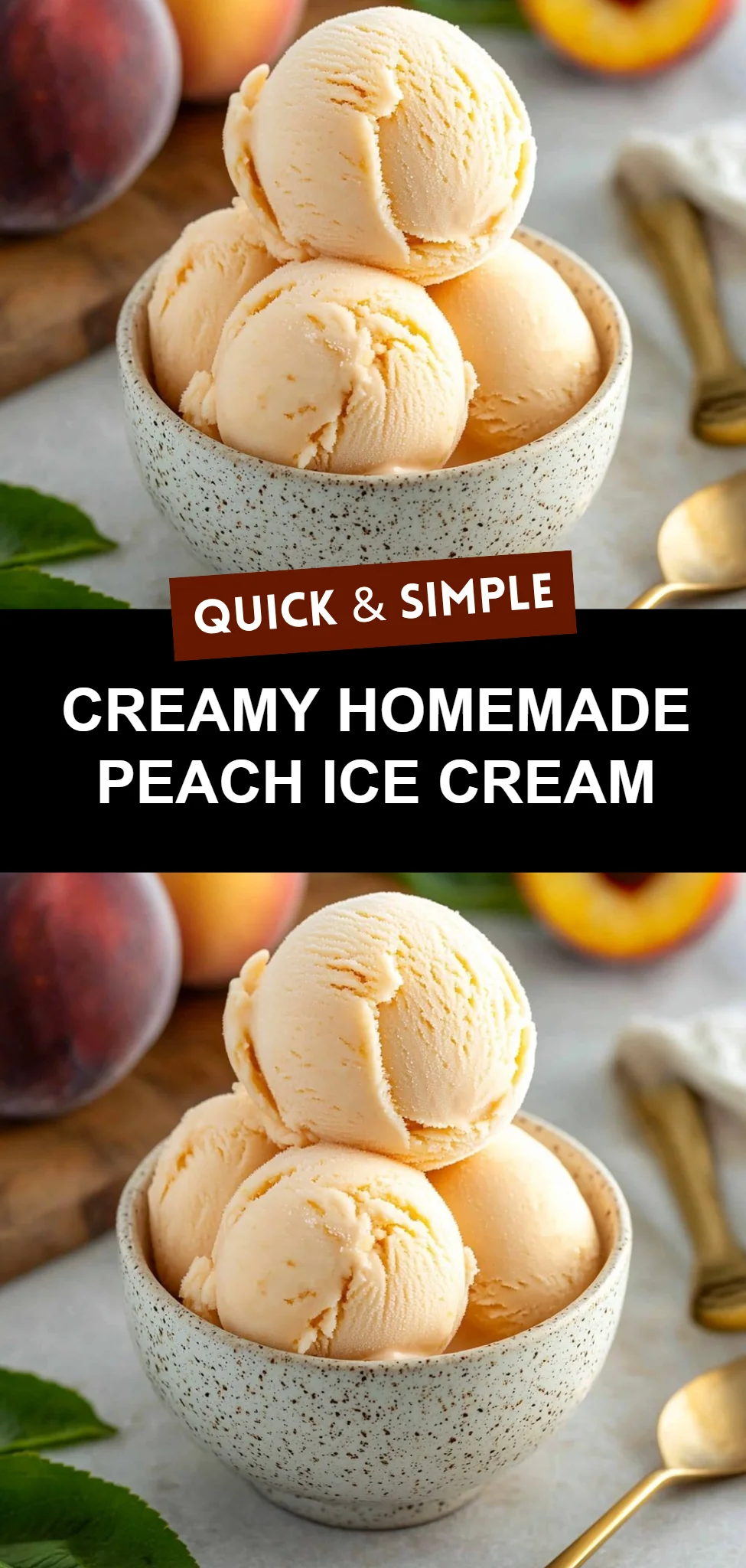 Creamy Homemade Peach Ice Cream