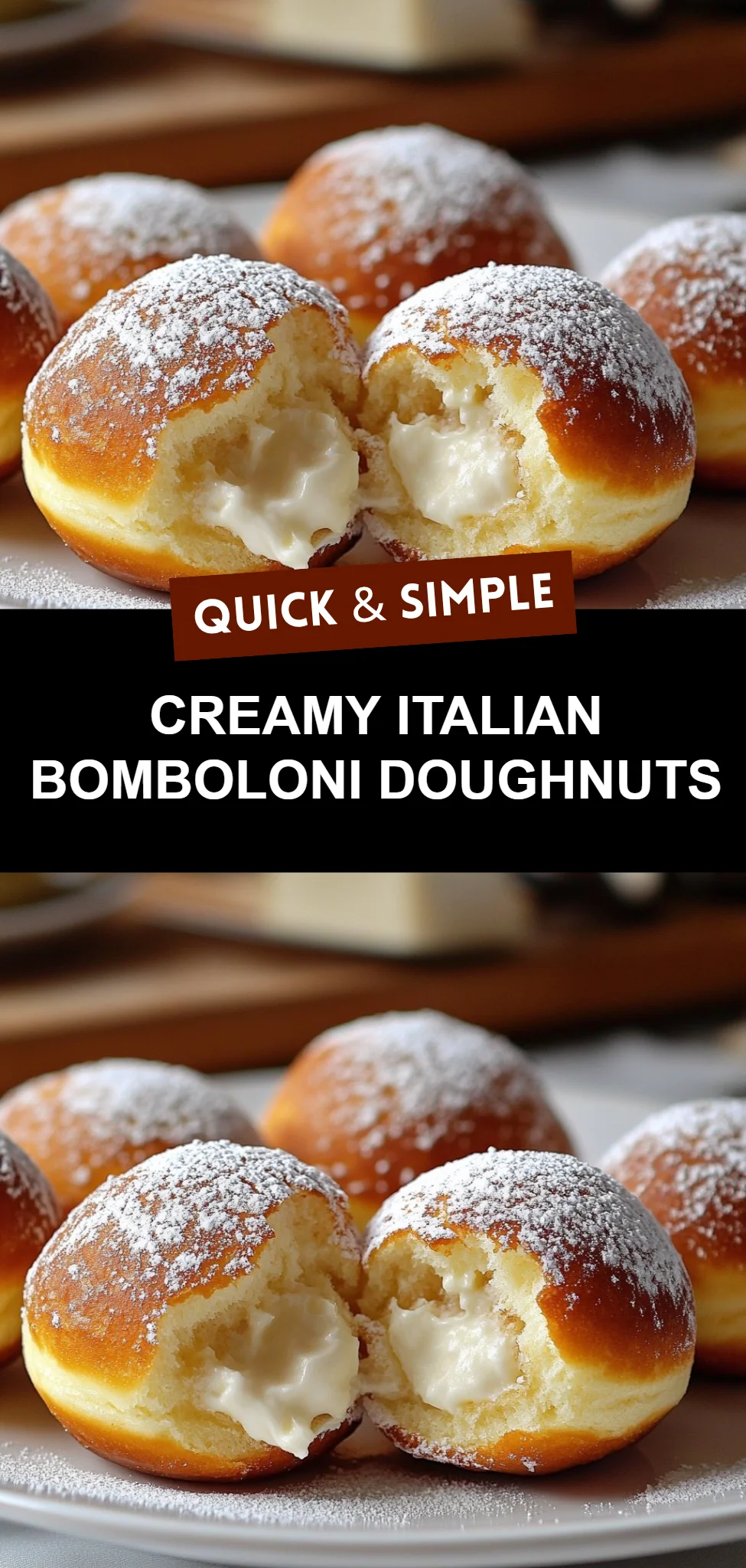 Creamy Italian Bomboloni Doughnuts