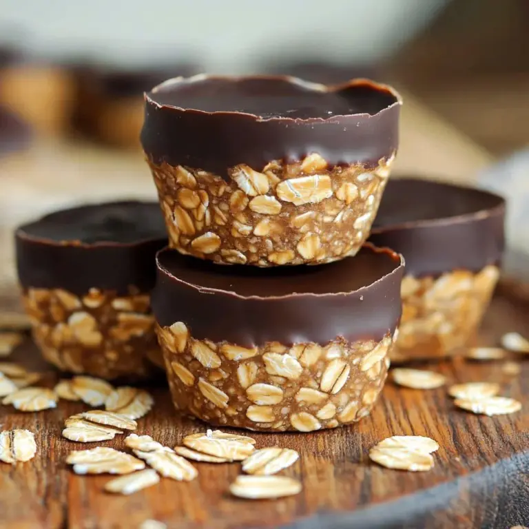 No-bake peanut butter oat cups with a creamy texture and healthy ingredients