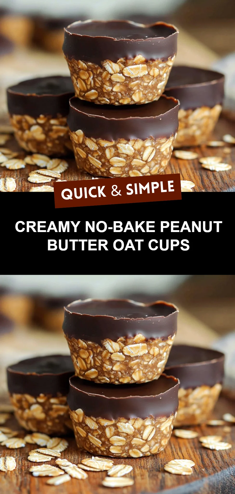 Creamy No-Bake Peanut Butter Oat Cups