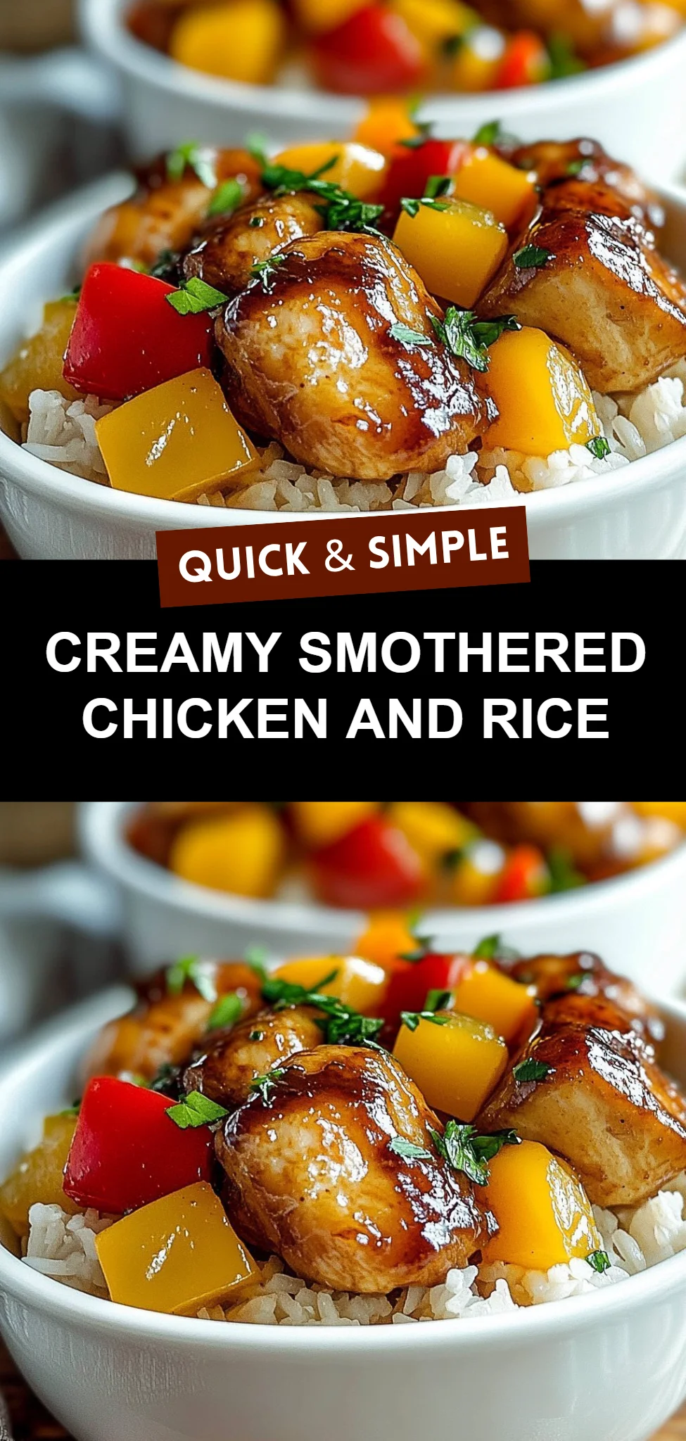 Creamy Smothered Chicken and Rice