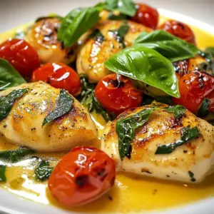 Creamy Tuscan garlic chicken garnished with herbs and served on a plate