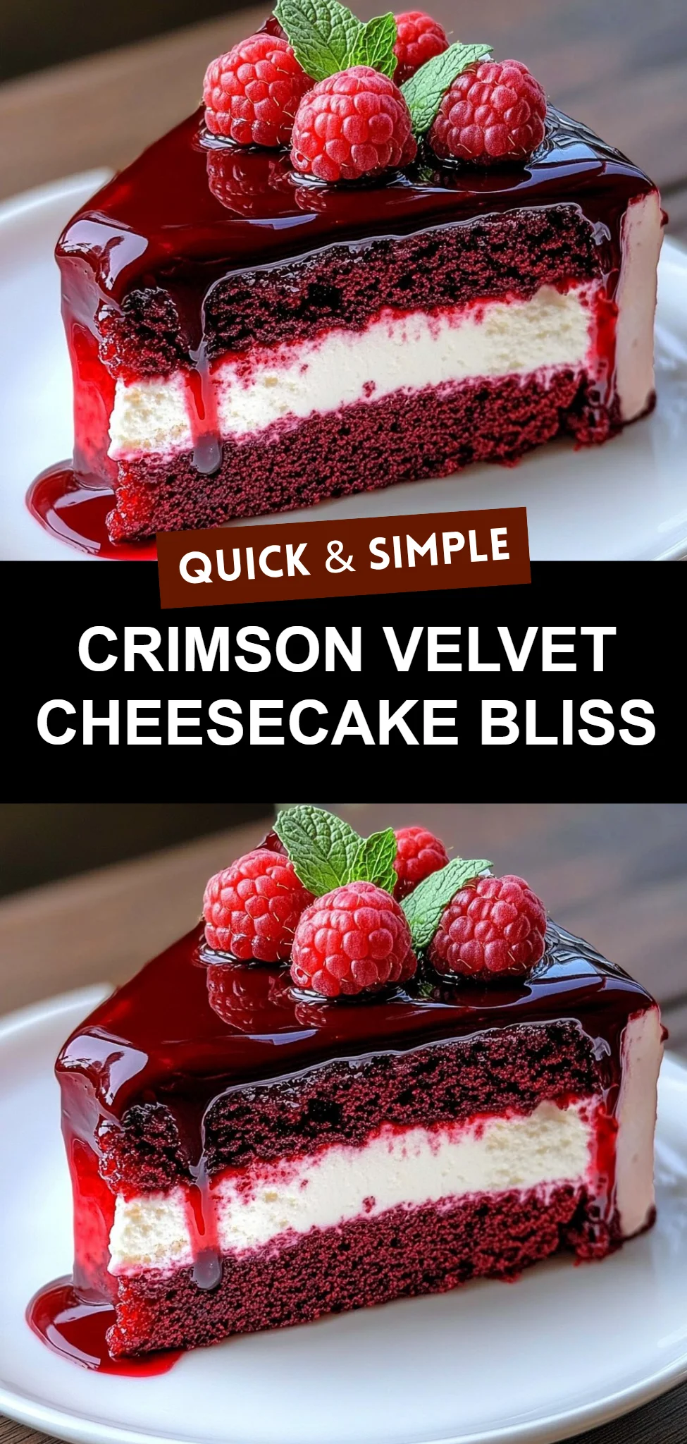 Crimson Velvet Cheesecake Bliss