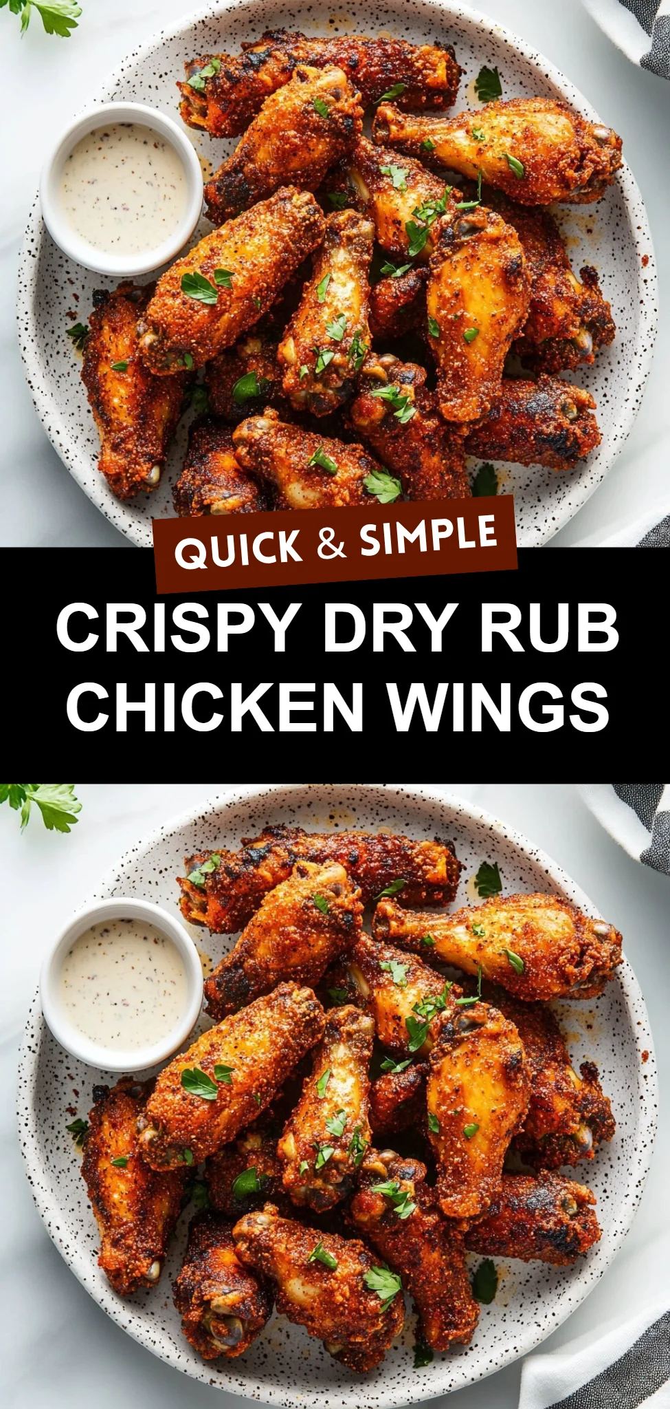 Crispy Dry Rub Chicken Wings