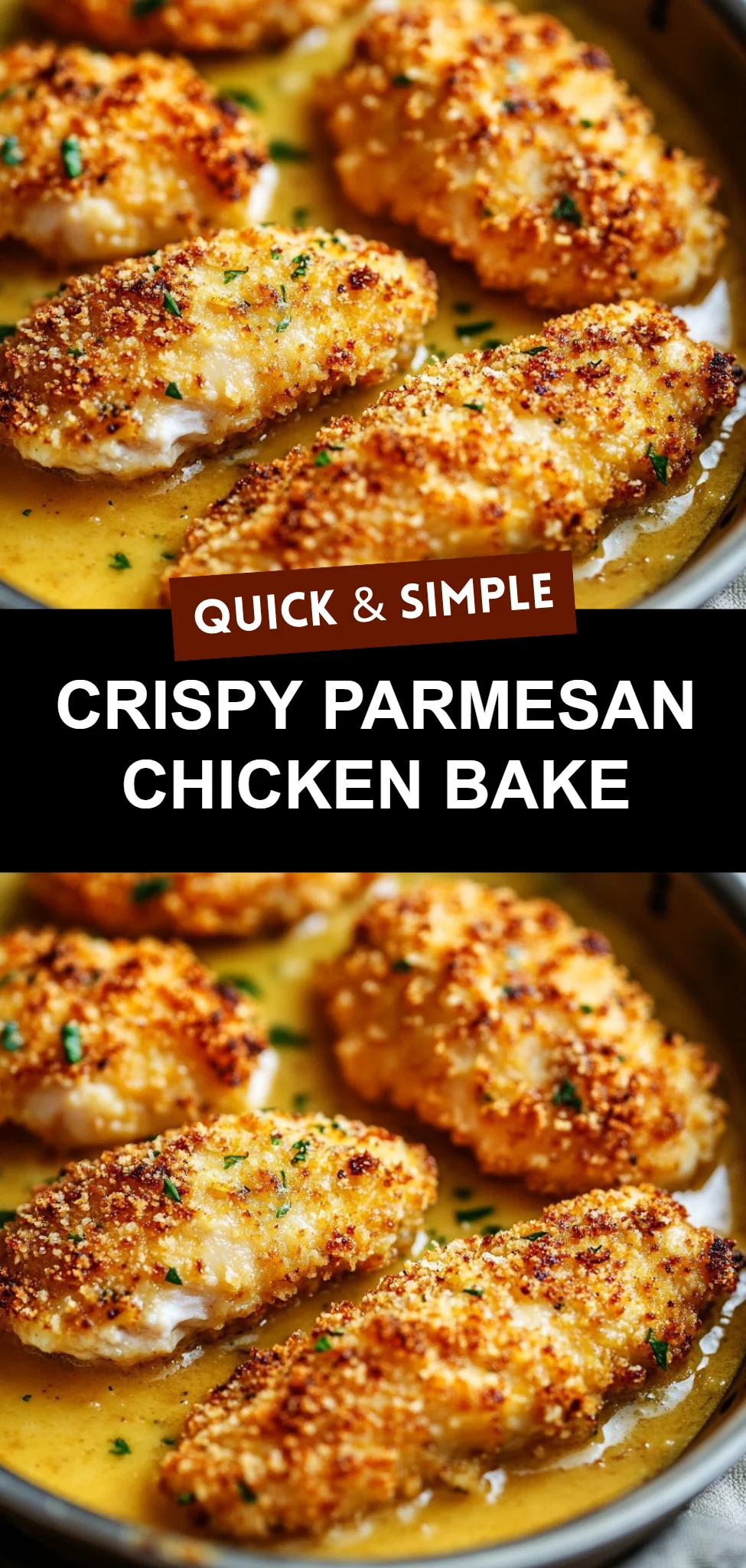 Crispy Parmesan Chicken Bake