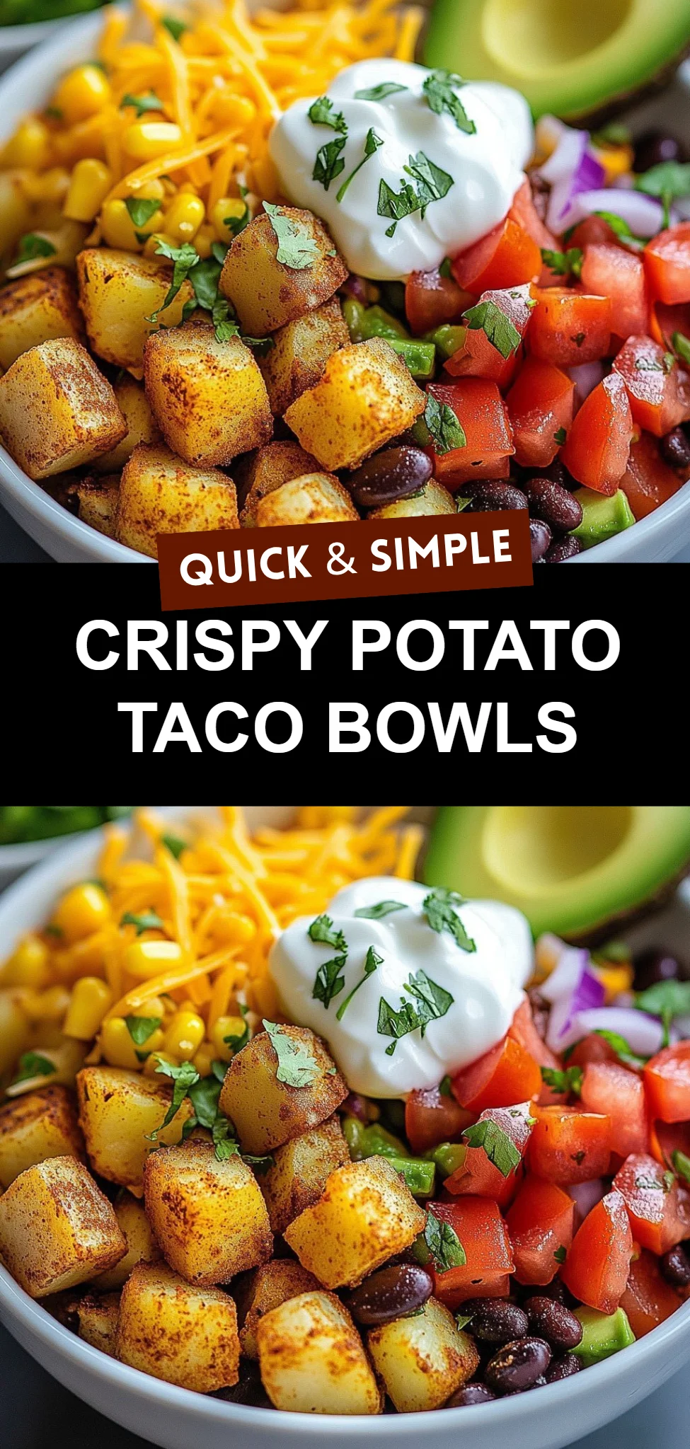 Crispy Potato Taco Bowls