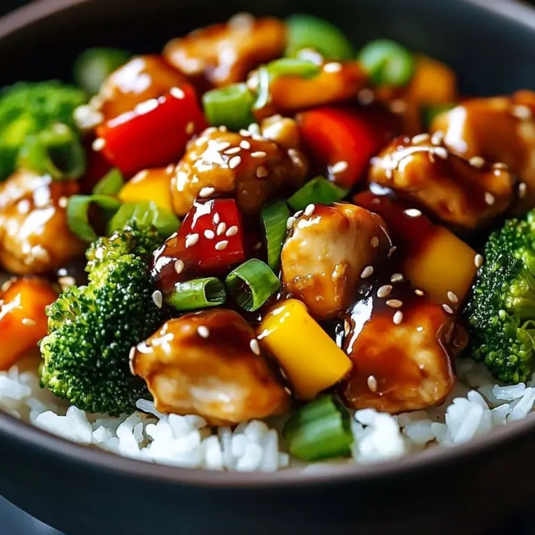 Crock Pot teriyaki chicken served with rice in a bowl, garnished with green onions.