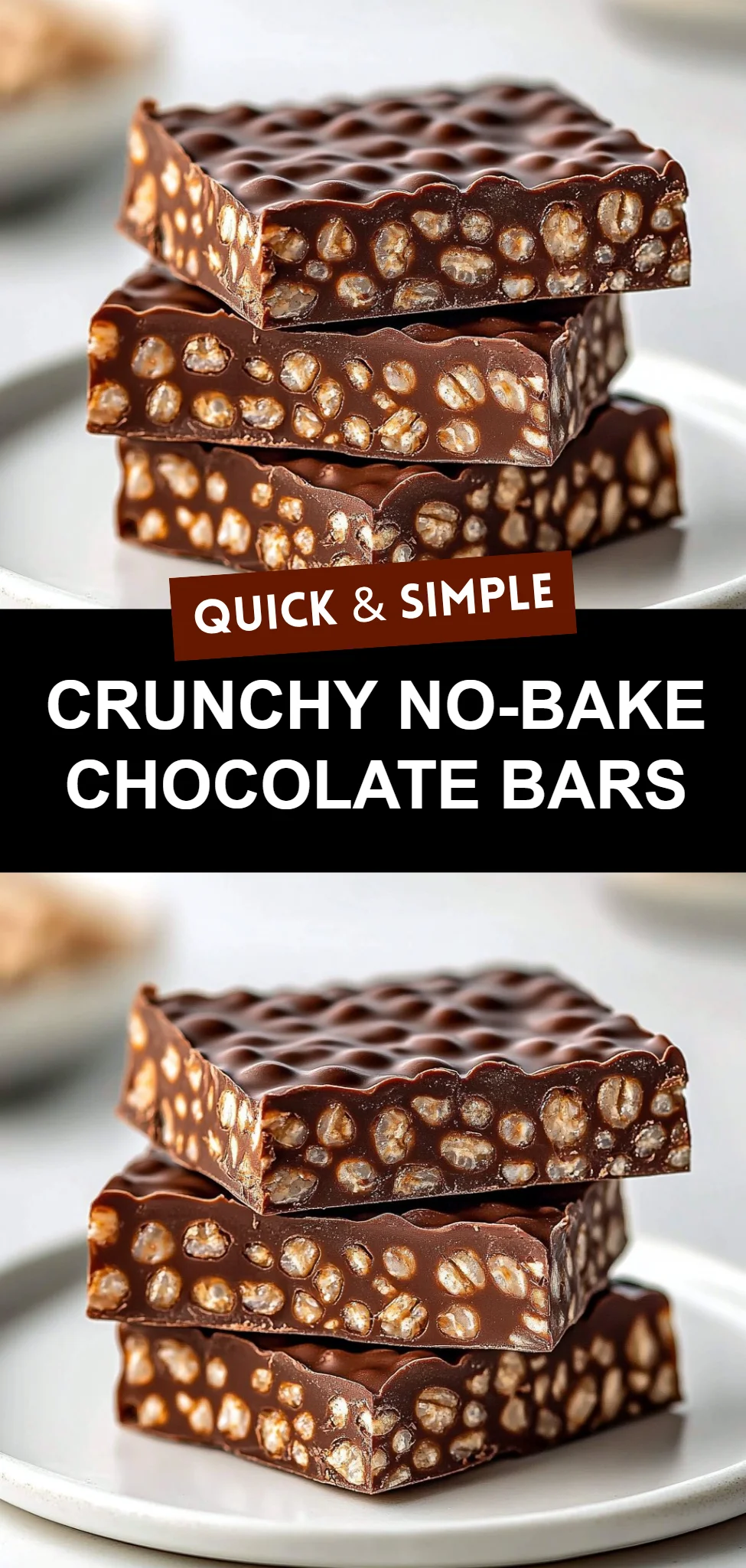Crunchy No-Bake Chocolate Bars
