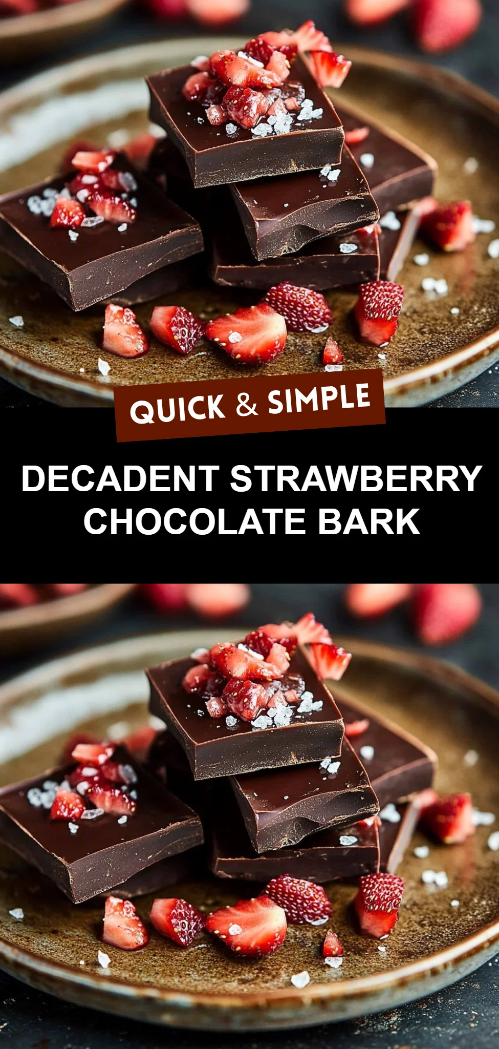 Decadent Strawberry Chocolate Bark