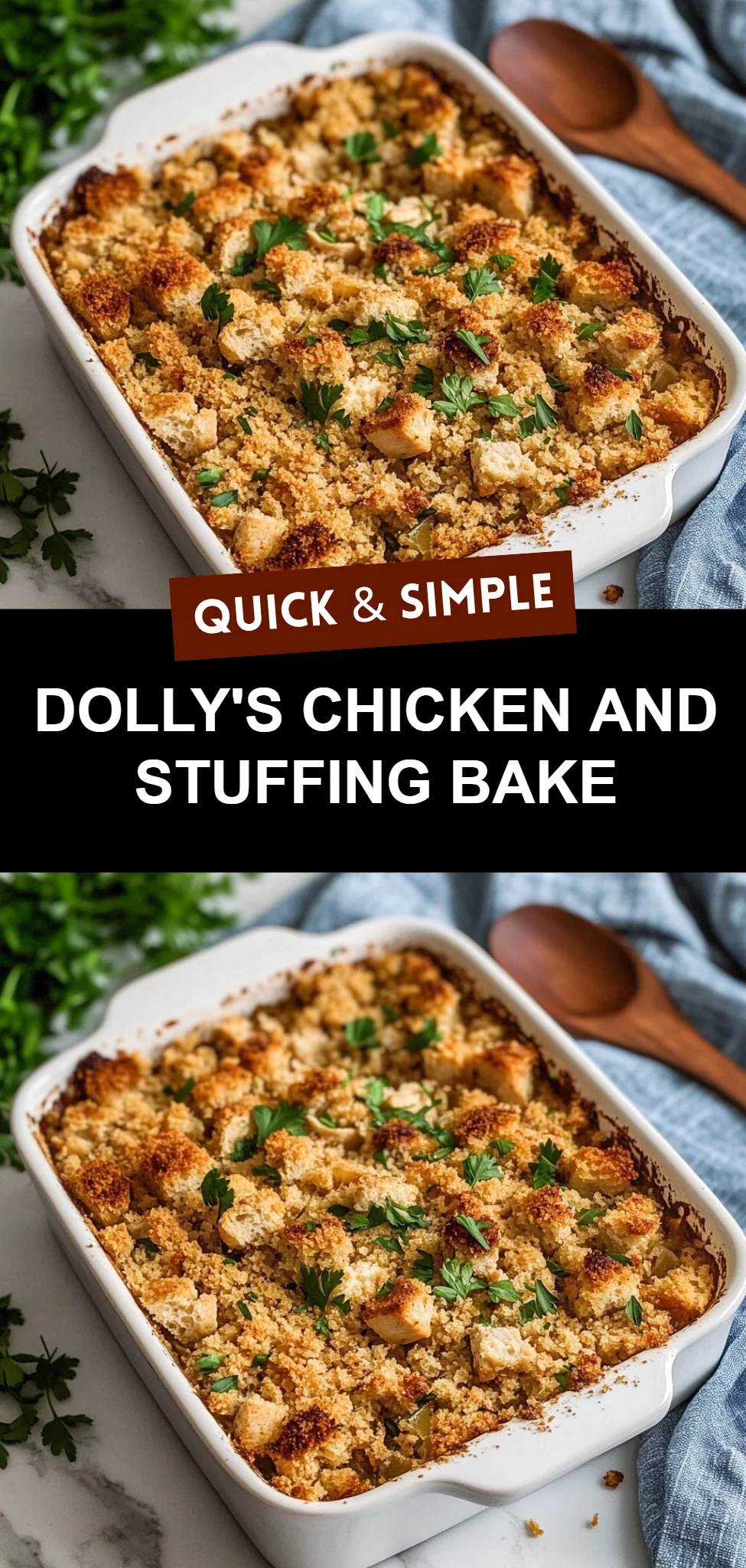 Dolly's Chicken and Stuffing Bake