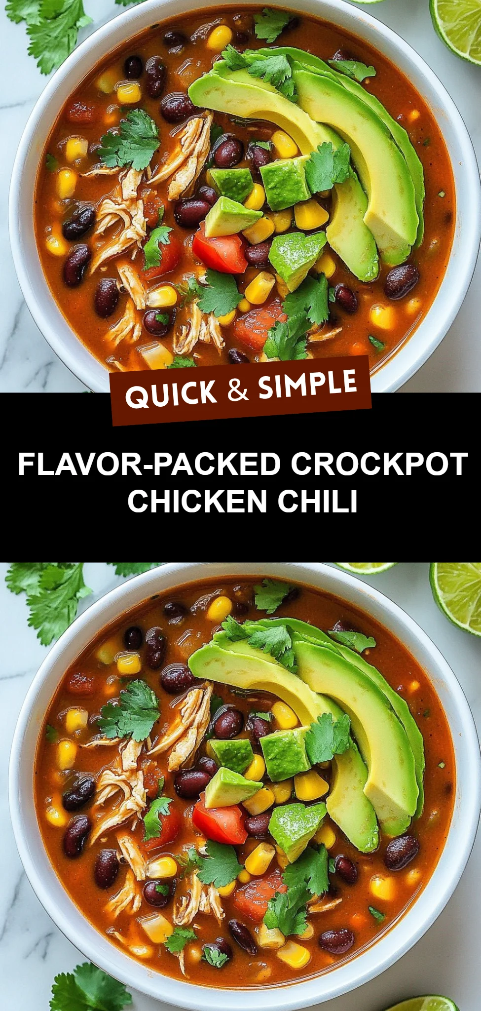 Flavor-Packed Crockpot Chicken Chili