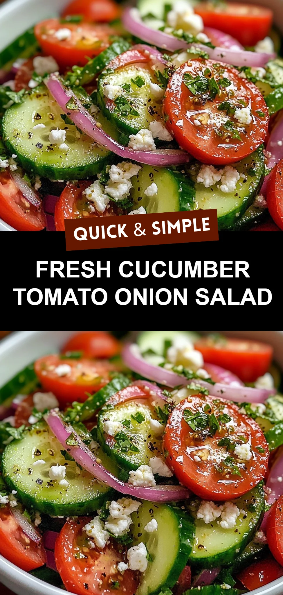Fresh Cucumber Tomato Onion Salad
