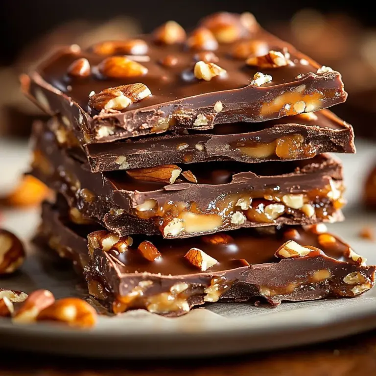 Homemade toffee treat made from scratch with nuts and chocolate.